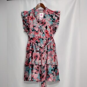 Jodifil Floral Pink Kids Dress size XS brand new w tags